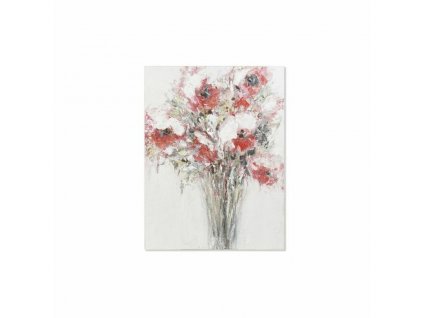 Maľba DKD Home Decor Ručne maľované Kvety (90 x 3 x 120 cm)
