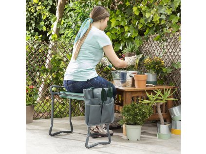 Skladacia záhradná stolička s taškou na náradie 3 v 1 Situl InnovaGoods