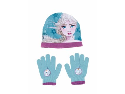 Detská čiapka a rukavice Frozen Memories Modrá Fialová (51-54 cm)