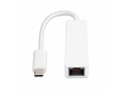 Adaptér USB C (male) na Ethernet RJ45 (female) V7 V7UCRJ45-WHT-1E Biela