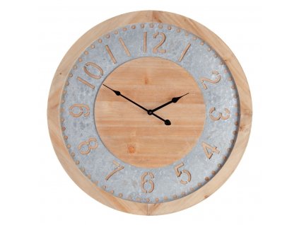 Nástenné hodiny Jedľové drevo Prírodná (60 x 4,5 x 60 cm)