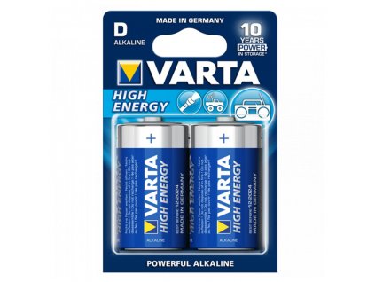 Batéria Varta LR20 D 1,5 V 16500 mAh High Energy (2 ks) Modrá