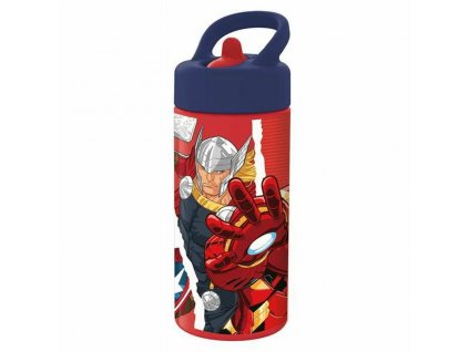 Detská fľaša na vodu s rukoväťou The Avengers Infinity Červená Čierna (410 ml)