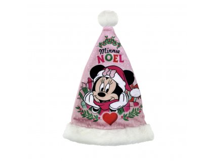 Detská vianočná čiapka Minnie Mouse Lucky Polyester Ružová (37 cm)