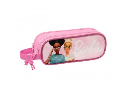Dvojitý peračník s pútkom Barbie Girl Ružová (21 x 8 x 6 cm)