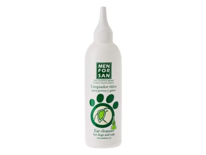 Prírodný prípravok na vonkajšie čistenie uší pre psov a mačky Menforsan (125 ml)