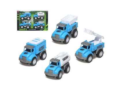 Detská sada mini nákladných áut Plast Modrá