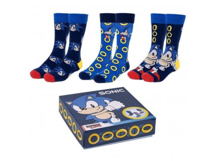 Dámske ponožky Sonic 3 páry Darčeková sada Viacfarebná (Veľkosť 36-41)