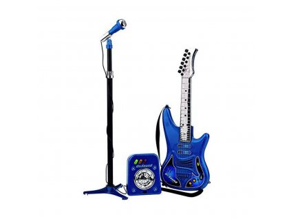 Hudobná hračka Detská gitara s mikrofónom Reig Modrá