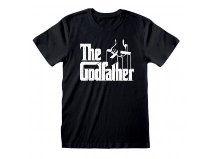 Unisex tričko s krátkym rukávom The Godfather Logo Čierna