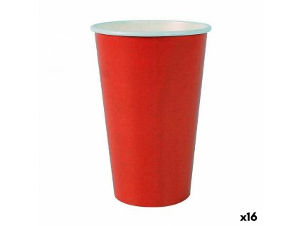 Sada jednorazových pohárov Algon Kartón Červená 450 ml (Pack 16 x 7 ks)