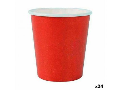 Sada jednorazových pohárov Algon Kartón Červená 120 ml (Pack 24 x 20 ks)