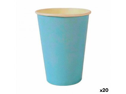 Sada jednorazových pohárov Algon Kartón Modrá 220 ml (Pack 20 x 20 ks)