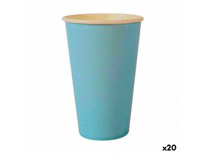 Sada jednorazových pohárov Algon Kartón Modrá 350 ml (Pack 20 x 10 ks)