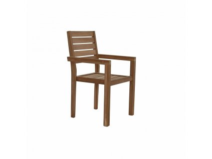 Záhradná stolička DKD Home Decor Gaštanová Teakové drevo (58 x 48 x 91 cm)