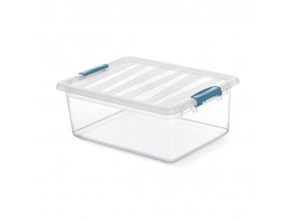 Viacúčelový úložný box s vrchnákom Domopak Living Katla Polypropylén Transparentná (39 x 29 x 15,5 cm) (12 l)