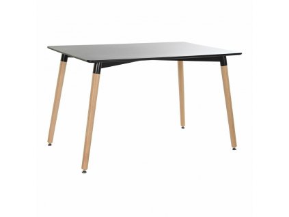 Jedálenský stôl DKD Home Decor MDF Breza Prírodná Čierna (120 x 80 x 74 cm)