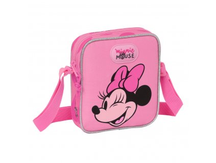 Detská taška cez rameno Minnie Mouse Loving Ružová (16 x 18 x 4 cm)