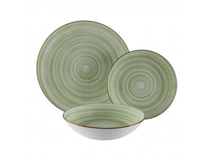 Jedálenská porcelánová súprava Versa Artesia Zelená (18 ks)