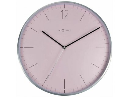 Nástenné hodiny Nextime 3254RZ Sivá Ružová (34 cm)
