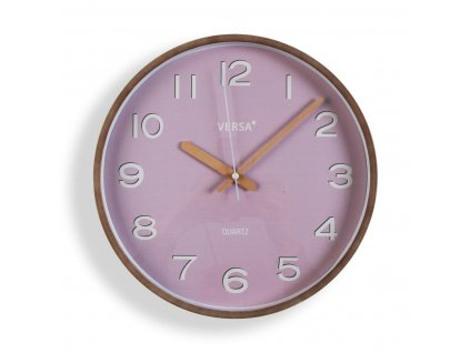 Nástenné hodiny Versa Plast Kremeň Ružová (30 x 30 x 4,3 cm)