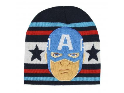 Čiapka pre deti Captain America The Avengers Námornícka modrá (Jednotná veľkosť)