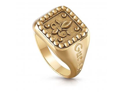 Pánsky prsteň Guess UMR70005-64 Nerezová oceľ Zlatá (Veľkosť 24)