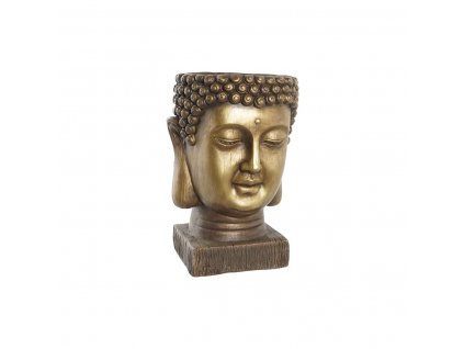 Kvetináč DKD Home Decor Buddha Laminát Zlatá Orientálny (25 x 25 x 36 cm)