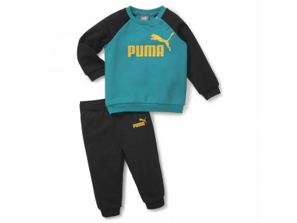 Detská tepláková súprava Puma Minicat Essentials Čierna Modrá