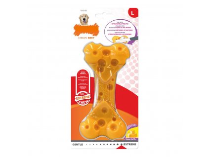 Žuvacia kosť s chuťou syra pre psa 0-23 kg Nylabone Dura Chew Nylon (Veľkosť L)