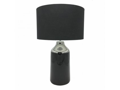 Stolná lampa DKD Home Decor Striebro Čierna Polyester Kamenina (32 x 32 x 52 cm)