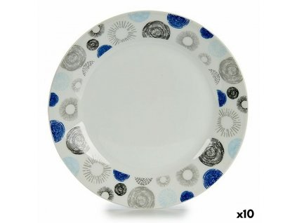Sada dezertných tanierov Porcelán Kruhy Viacfarebná (19 x 19 x 2 cm) (10 ks)