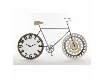 Nástenné hodiny DKD Home Decor Bicykel Čierna Kov Drevo MDF (108 x 6.4 x 63.5 cm)