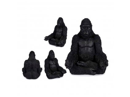Dekorácia Gorila Čierna Živica (19 x 26,5 x 22 cm)
