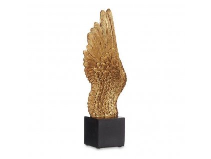 Dekorácia na podstavci Krídla anjela Gift Decor Polyesterová živica Zlatá Čierna (8 x 33,5 x 13 cm)