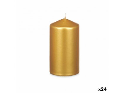 Sada sviečok Zlatá (7 x 13 x 7 cm) (24 ks)