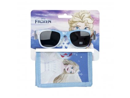 Detská sada módnych doplnkov (Detské slnečné okuliare a Detská peňaženka) Frozen Modrá