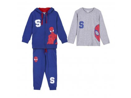 Detská tepláková súprava a tričko Spiderman Modrá (3 ks)