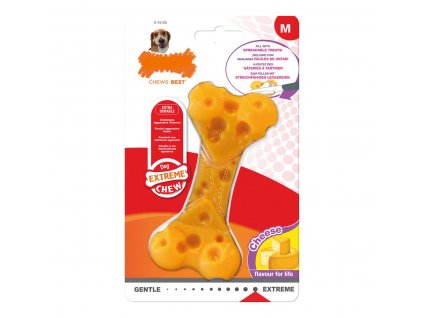 Žuvacia kosť s chuťou syra pre psa 0-16 kg Nylabone Dura Chew Nylon (Veľkosť M)