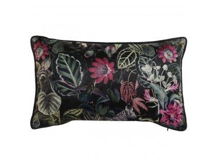Dekoračný vankúš Home ESPRIT Tlačený Chic Polyester Zamat (50 x 10 x 30 cm)
