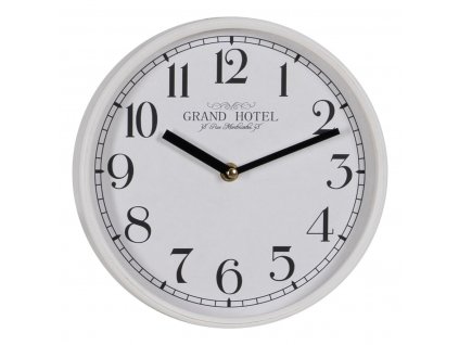 Nástenné hodiny Grand Hotel Drevo Sklo Biela (22 x 22 x 4,5 cm)