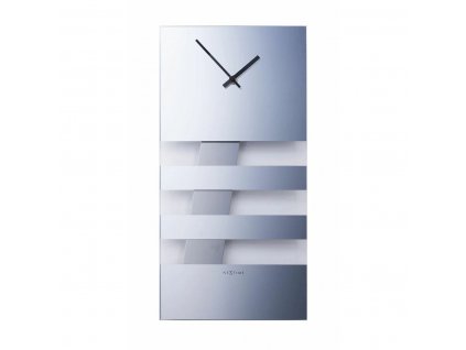 Nástenné hodiny Nextime 2855MI Sklo Strieborná (19 x 38 cm)