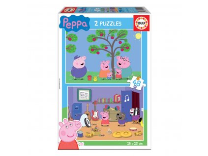 Detské puzzle Educa Peppa Pig 2 v 1 (48 dielikov)