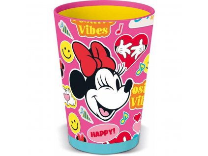 Detský pohár proti prevrhnutiu Minnie Mouse Flower Power Plast (470 ml)