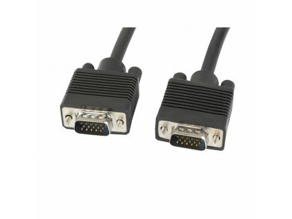 Video kábel prepájací 2 x VGA (Male konektory) Lanberg CA-VGAC-10CC-0150-B Čierna (15 m)