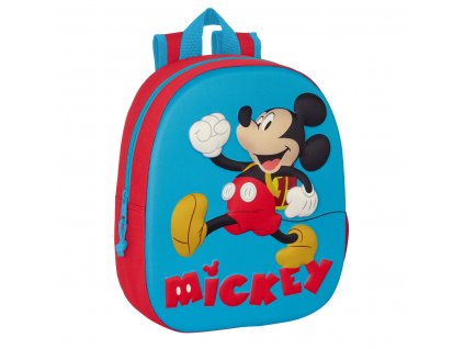 Detský batoh Mickey Mouse Clubhouse 3D 27 x 33 x 10 cm Červená Modrá