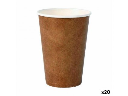 Sada jednorazových pohárov Algon Kartón Kraft papier 220 ml (Pack 20 x 20 ks)