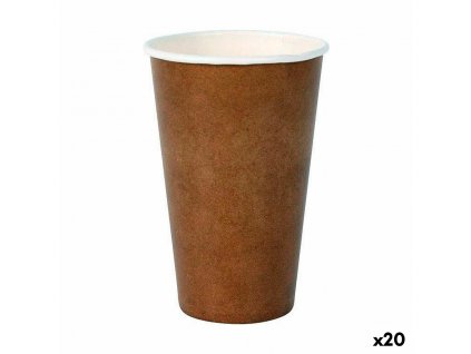 Sada jednorazových pohárov Algon Kartón Kraft papier 350 ml (Pack 20 x 35 ks)