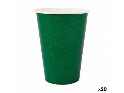 Sada jednorazových pohárov Algon Kartón Zelená 220 ml (Pack 20 x 20 ks)