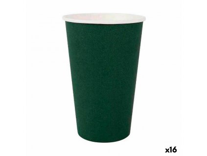 Sada jednorazových pohárov Algon Kartón Zelená 450 ml (Pack 16 x 7 ks)